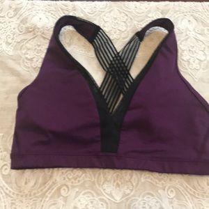 Victoria's Secret Intimates & Sleepwear - VS Sport:Purple/Black Sports Bra CrissCross Back:M Victoria's Secret Intimates & Sleepwear - VS Sport:Purple/Black Sports Bra CrissCross Back:M